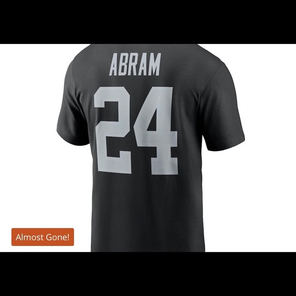 🆕RAIDERS #24 ABRAM SHIRT SIZE M & L - Picture 3 of 3